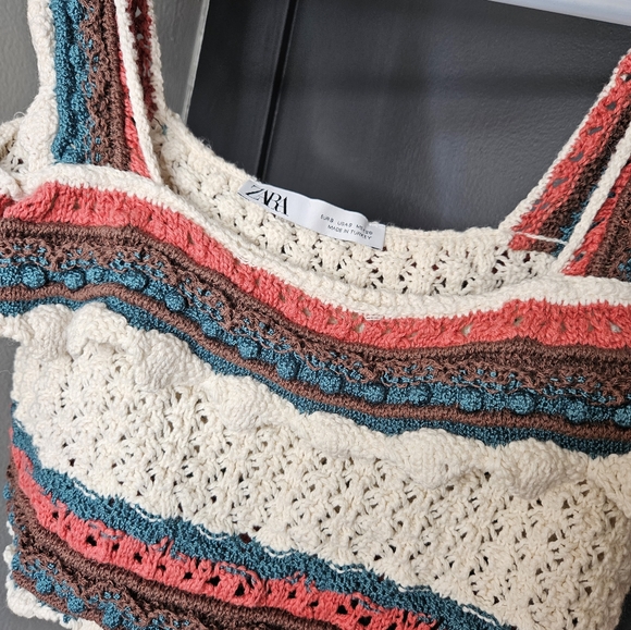 Zara crochet crop top women's size small - Picture 3 of 7